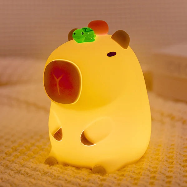 Djin Capybara Squishy Silicone LED Night Light - Perfect Gift for Kids and Girls