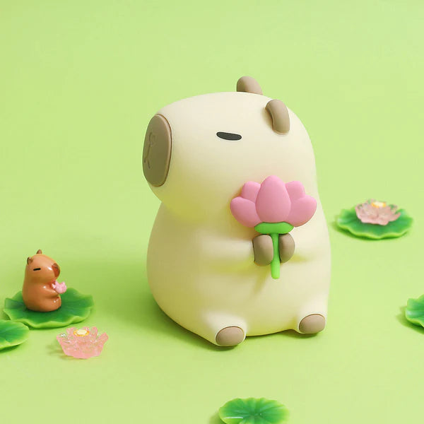 Djin Capybara Squishy Silicone LED Night Light - Perfect Gift for Kids and Girls